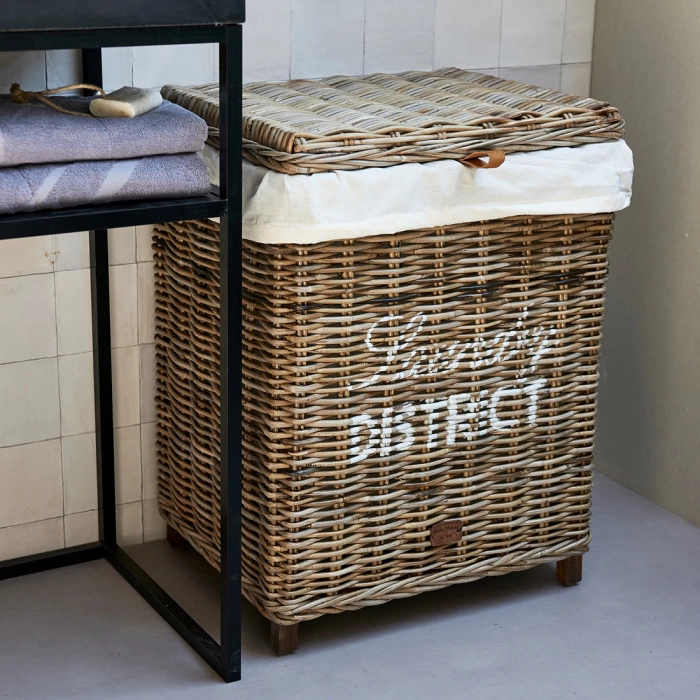 Rivièra Maison Wasmand Laundry District | Rattan | H70xB55xD55 cm