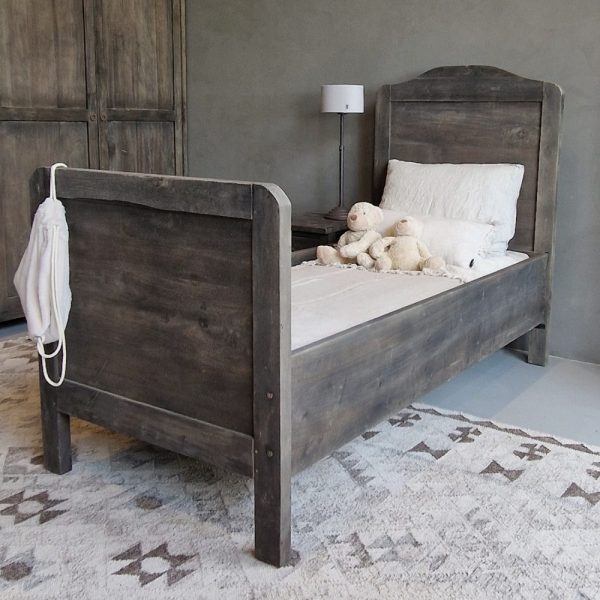 Luksa Home Collection Bed Loetje | Antique Grey | 90x200 cm