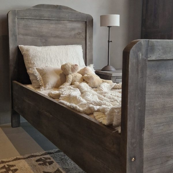 Luksa Home Collection Bed Loetje | Antique Grey | 90x200 cm