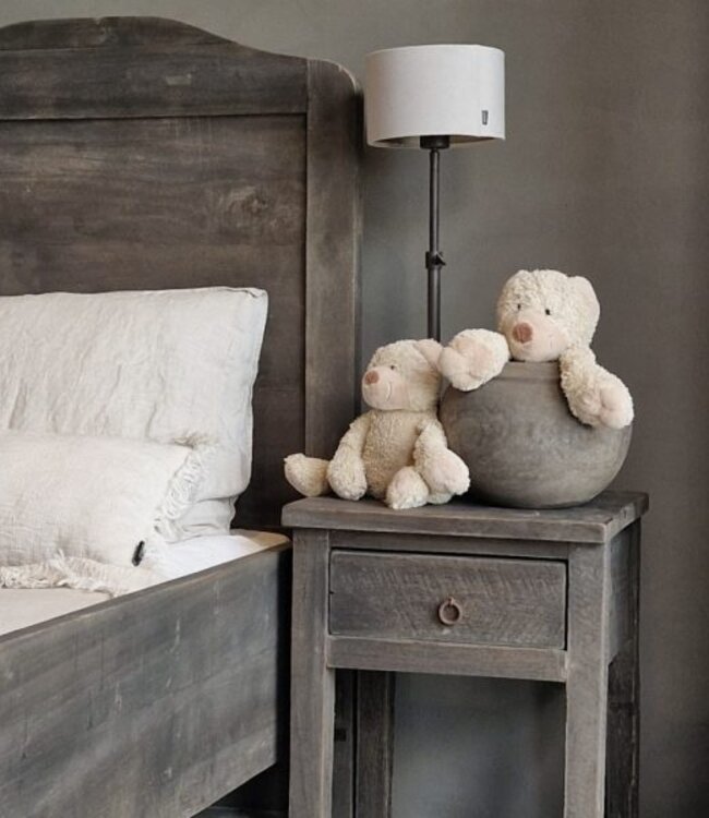 Luksa Home Collection Bed Loetje | Antique Grey | 90x200 cm