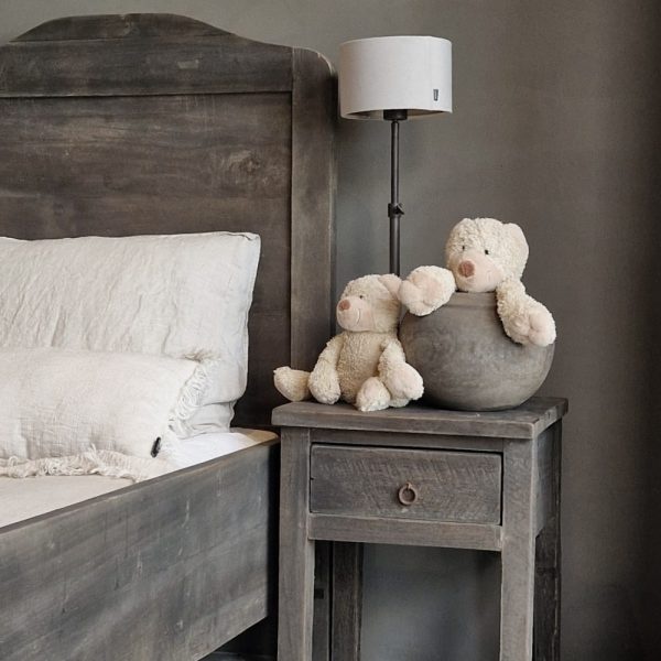 Luksa Home Collection Bed Loetje | Antique Grey | 90x200 cm