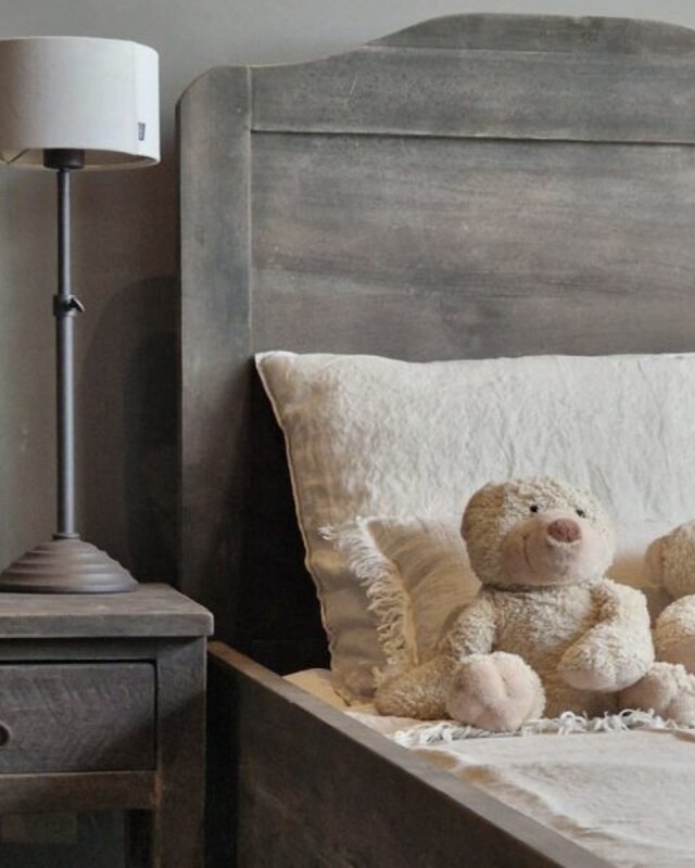 Luksa Home Collection Bed Loetje | Antique Grey | 90x200 cm