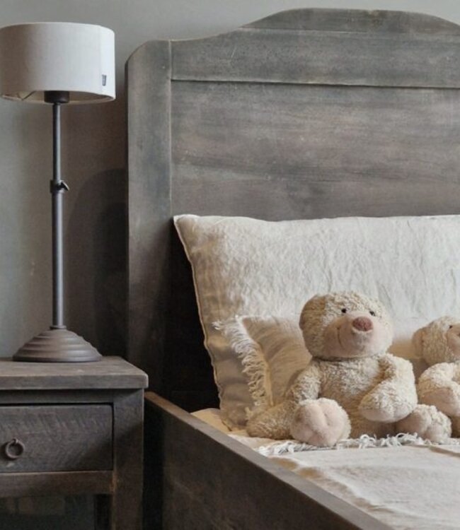 Luksa Home Collection Bed Loetje | Antique Grey | 90x200 cm