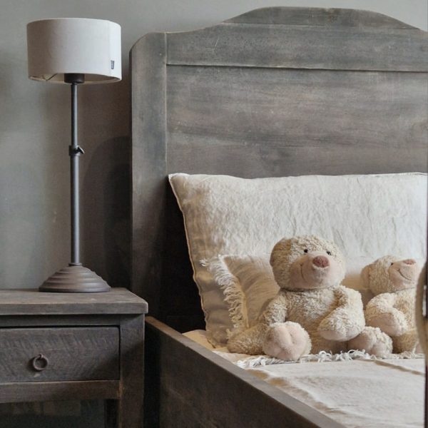 Luksa Home Collection Bed Loetje | Antique Grey | 90x200 cm