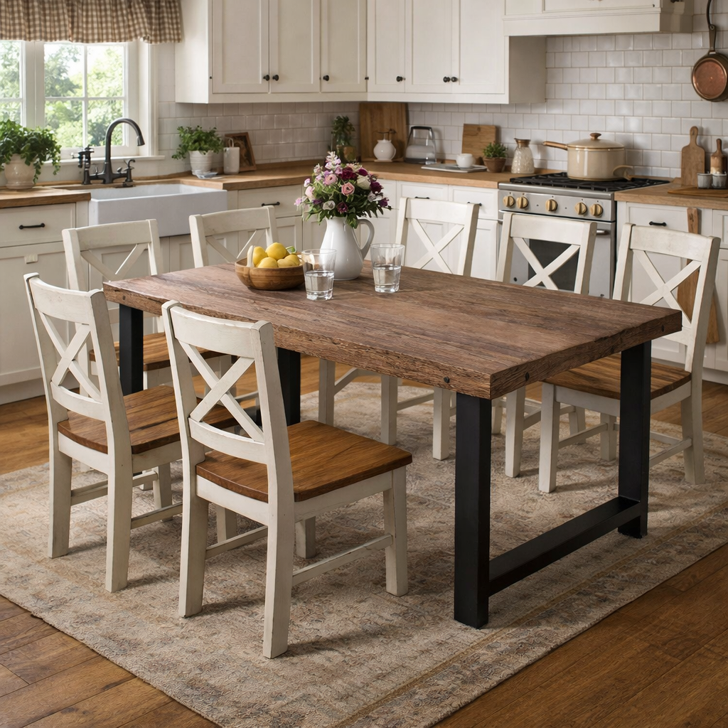 Rene Houtman Eettafel Barrano | Naturel | B240xH95xD77 cm