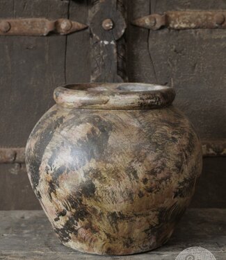 Be-Uniq Oude Verweerde Pot | Indonesie | H26 x D30 cm