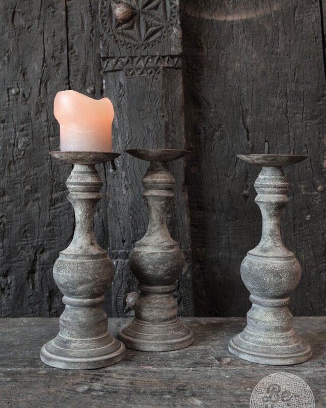 Be-Uniq Kandelaar | Old Barn | Set Van 4 |  H27 x B12 x D12 cm
