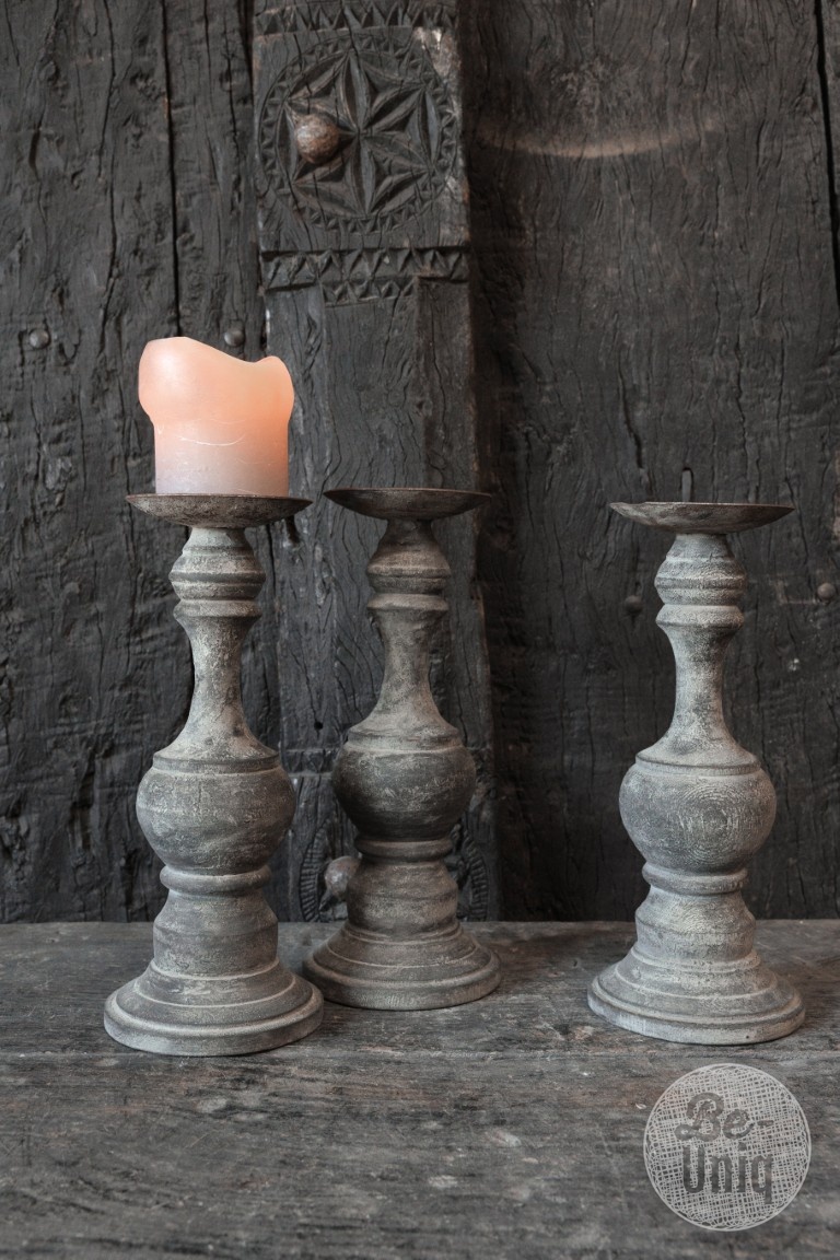 Be-Uniq Kandelaar | Old Barn | Set Van 4 |  H27 x B12 x D12 cm