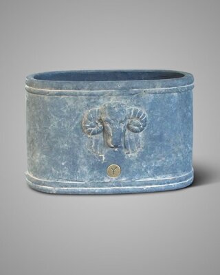 Brynxz Plantenbak Ovaal Met Ramskop | H25 x B40 x D24 cm