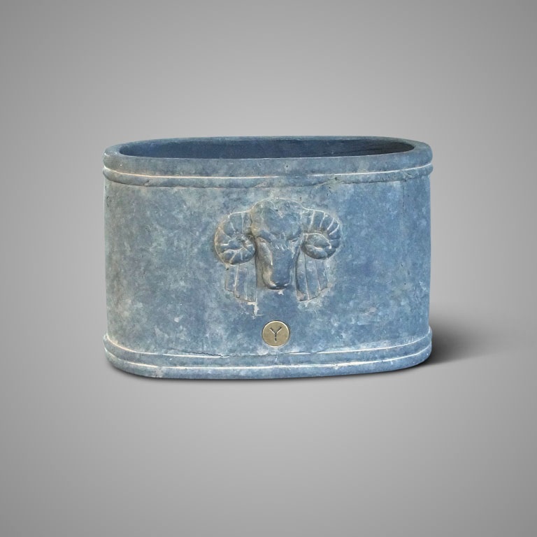 Brynxz Plantenbak Ovaal Met Ramskop | H25 x B40 x D24 cm