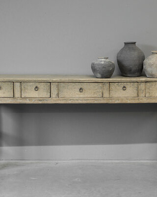 Be-Uniq Oude Wandtafel | 5 Lades | H85 x B209 x D36 cm