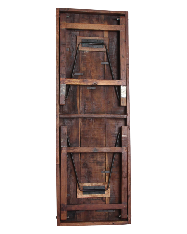 Raw Materials Amsterdam Markttafel | Inklapbaar | Donkerbruin | L173 x B60 x H76 cm