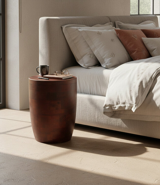 Raw Materials Amsterdam Bijzettafel Tuvalu | Pacific | Mangohout | D35 x H45 cm