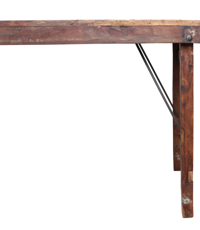 Raw Materials Amsterdam Markttafel | Inklapbaar | Donkerbruin | L173 x B60 x H76 cm