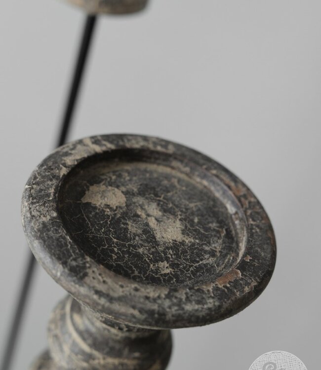 Be-Uniq Vloerkandelaar Baron | Set Van 3 | Grijs