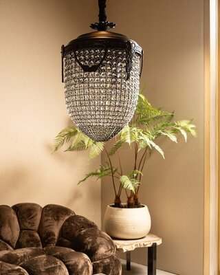 PTMD Lidde Kristal Plafondlamp S | H70 x D37 cm