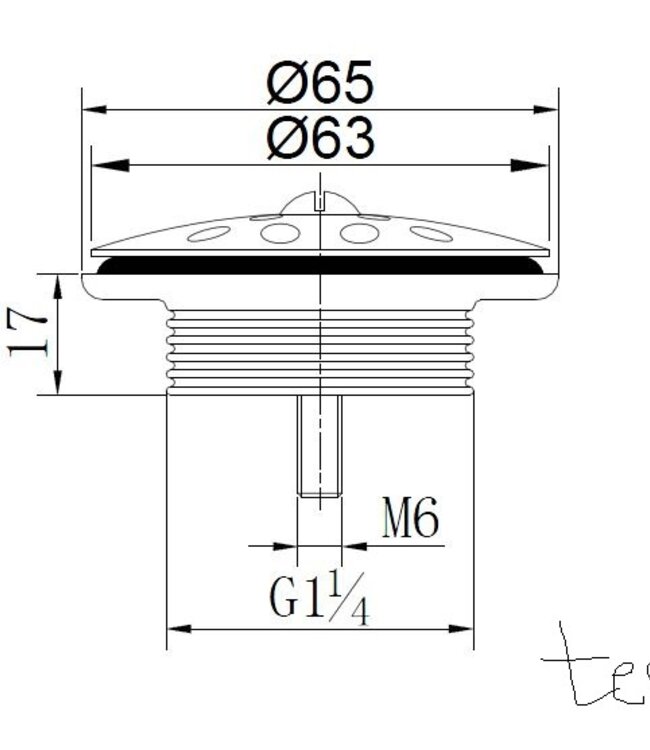 Wiesbaden Korv Open Afvoerplug | Rooster | Chroom