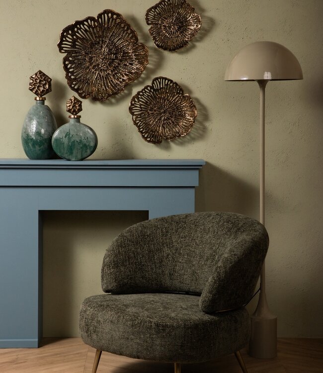 PTMD Tanaiya Vloerlamp | Crème | Ijzer | H163 x D41 cm