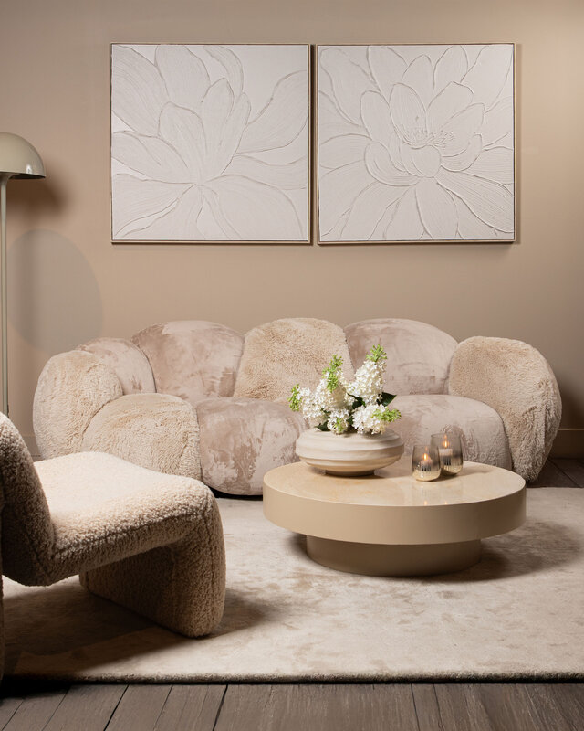 PTMD Tanaiya Vloerlamp | Crème | Ijzer | H163 x D41 cm