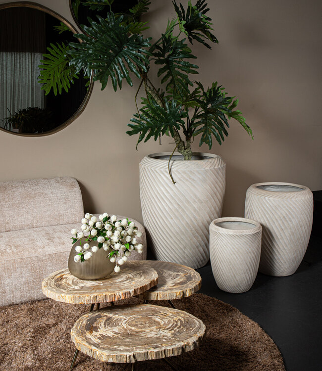 PTMD Limera Messing Aluminium Ronde Spiegel met Onregelmatige Rand L