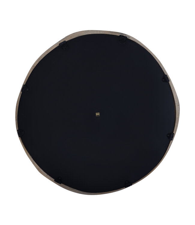 PTMD Limera Messing Aluminium Ronde Spiegel met Onregelmatige Rand L