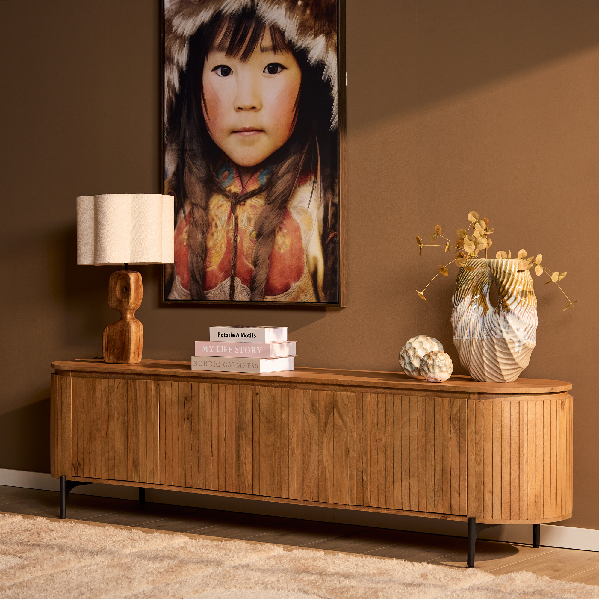 Starfurn tv-meubel Solana | 210 cm | naturel