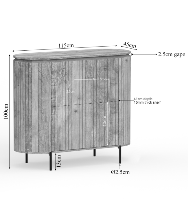 Starfurn Kast Solana | 115 cm | Naturel