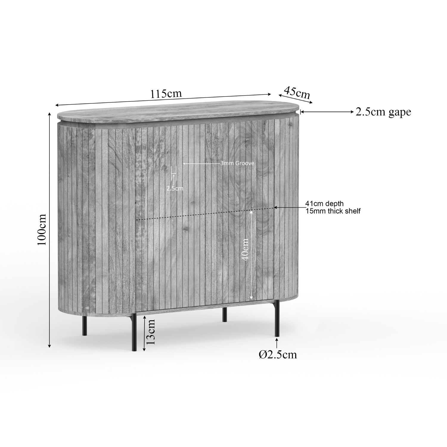 Starfurn Kast Solana | 115 cm | Naturel