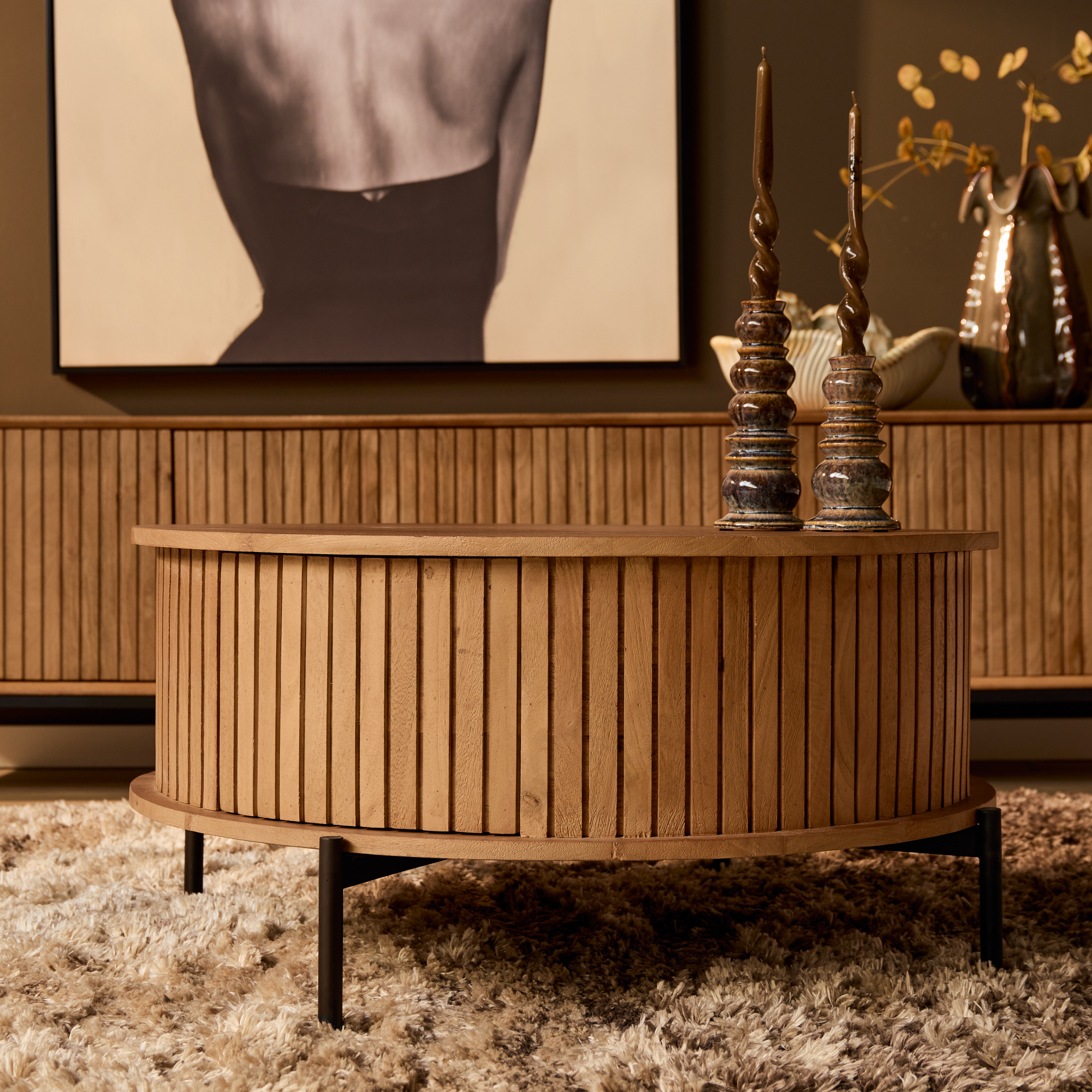Starfurn Salontafel Madison Naturel | 80 cm | Rond