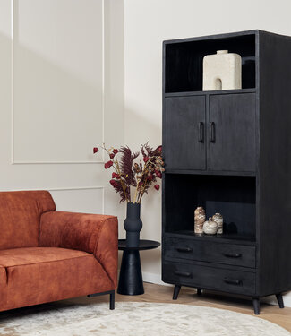 Starfurn Boekenkast Omaha Zwart | 200x90 cm