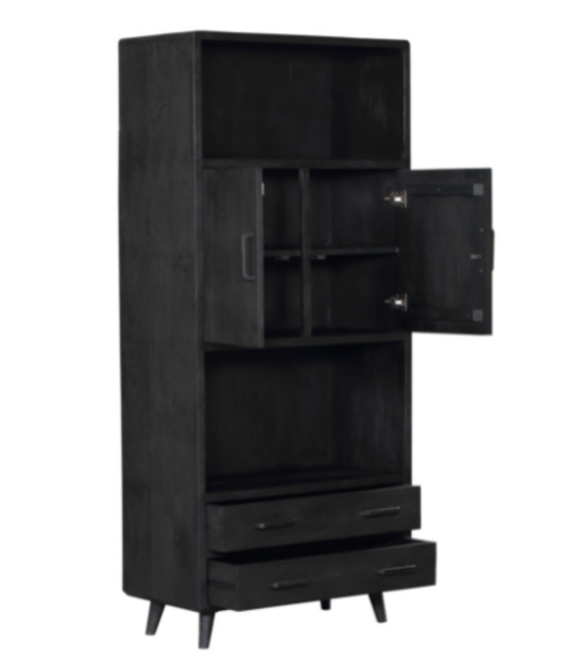 Starfurn Boekenkast Omaha Zwart | 200x90 cm