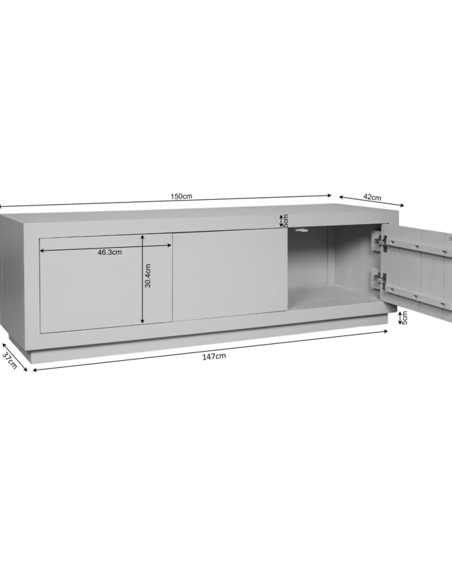 Starfurn Tv-meubel Brussel Bruin | 150 cm