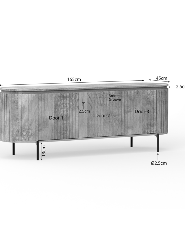 Starfurn tv-meubel Solana | 165 cm | naturel