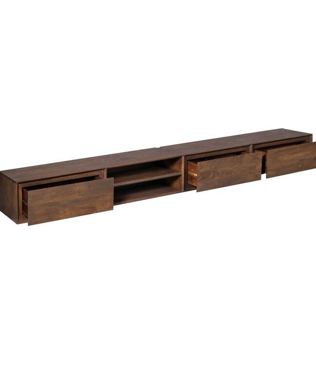 Starfurn Zwevend tv meubel Ambiance Bruin | 240 cm