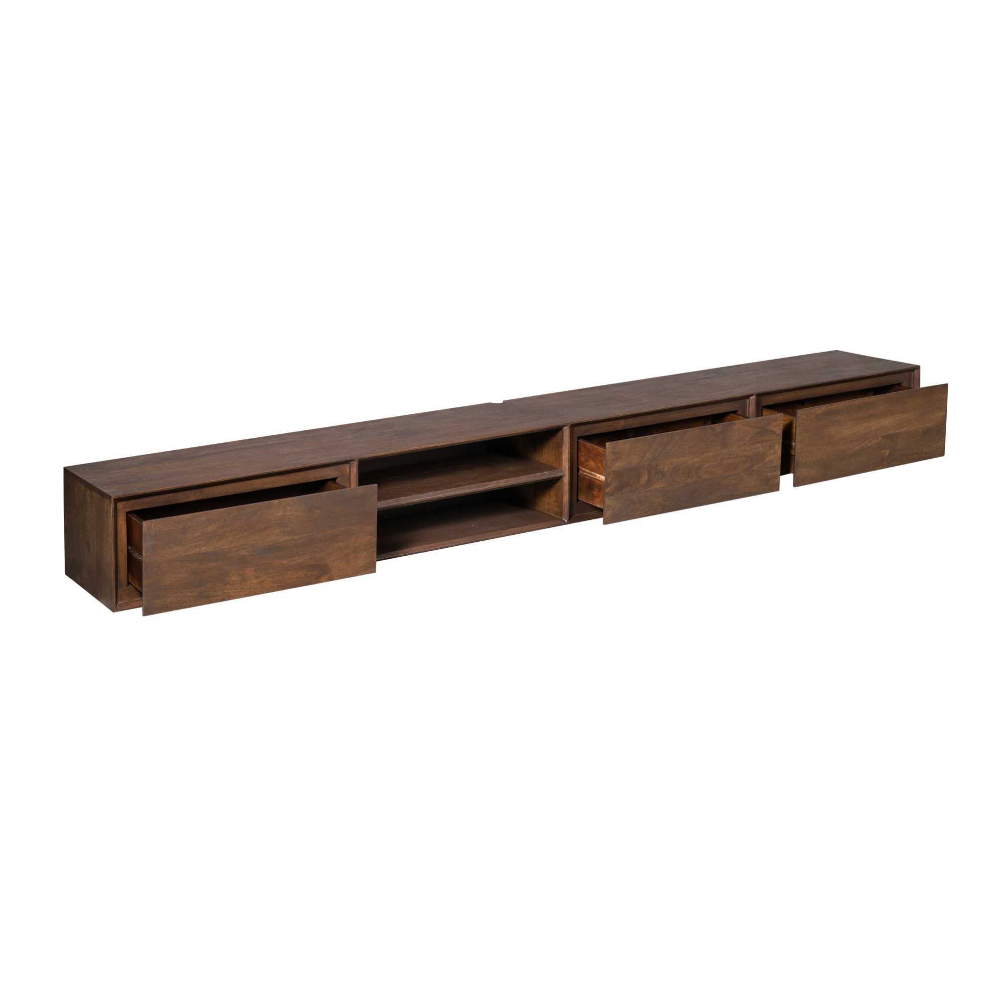 Starfurn Zwevend tv meubel Ambiance Bruin | 240 cm