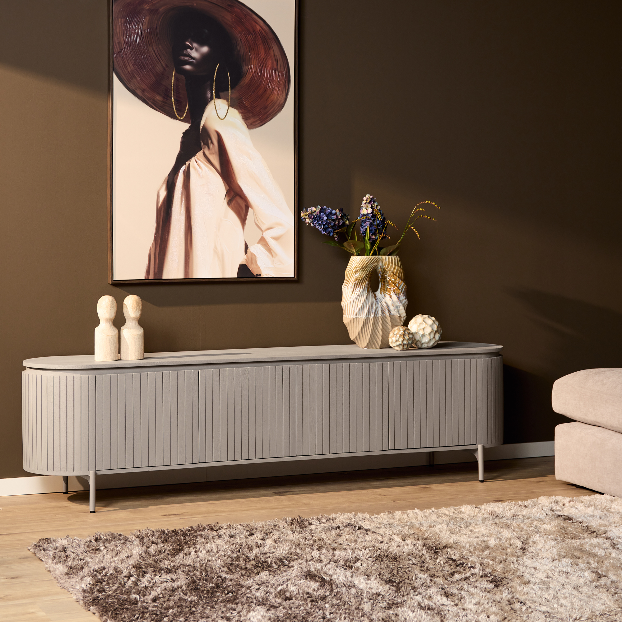 Starfurn tv-meubel Solana | 210 cm | taupe