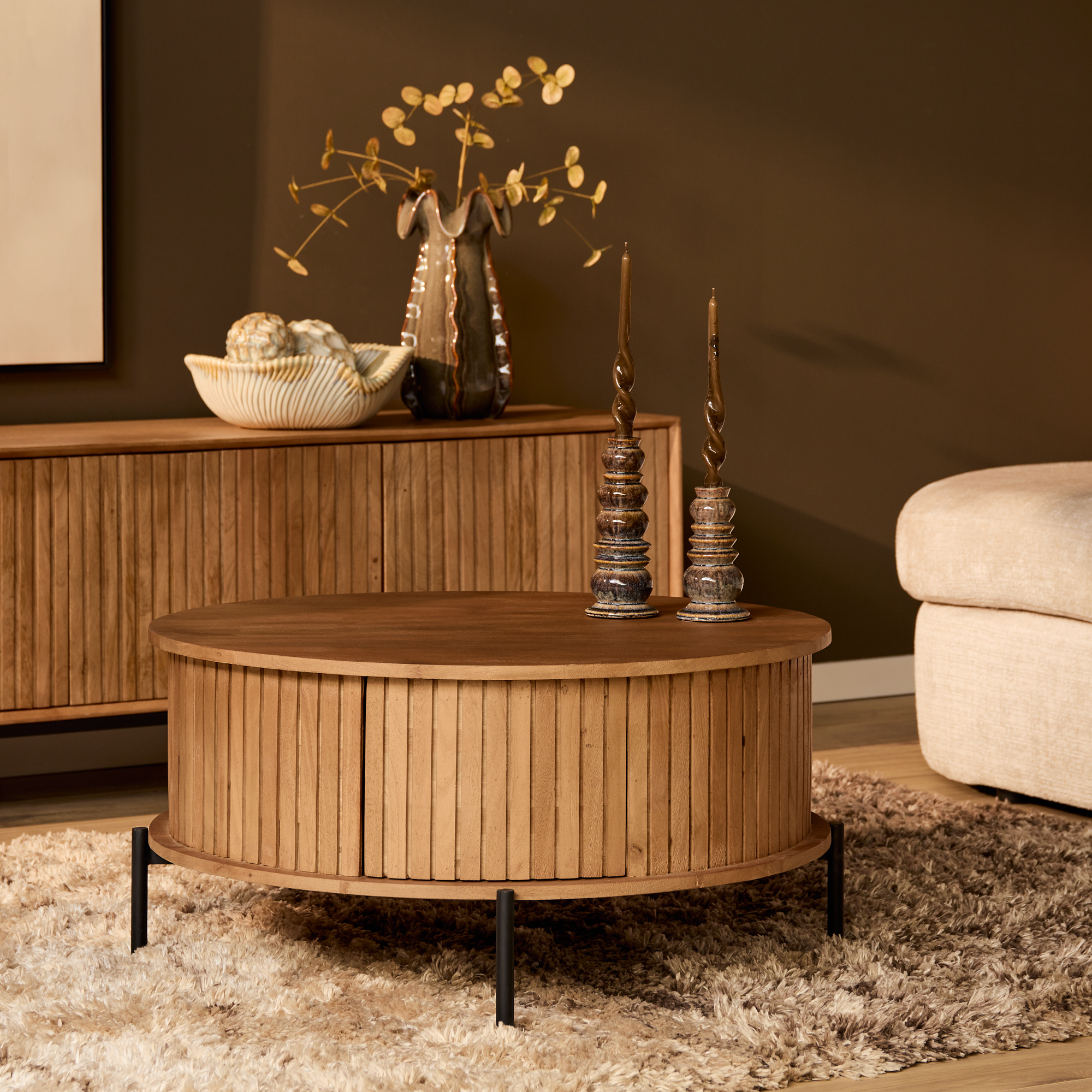 Starfurn Salontafel Madison Naturel | 80 cm | Rond