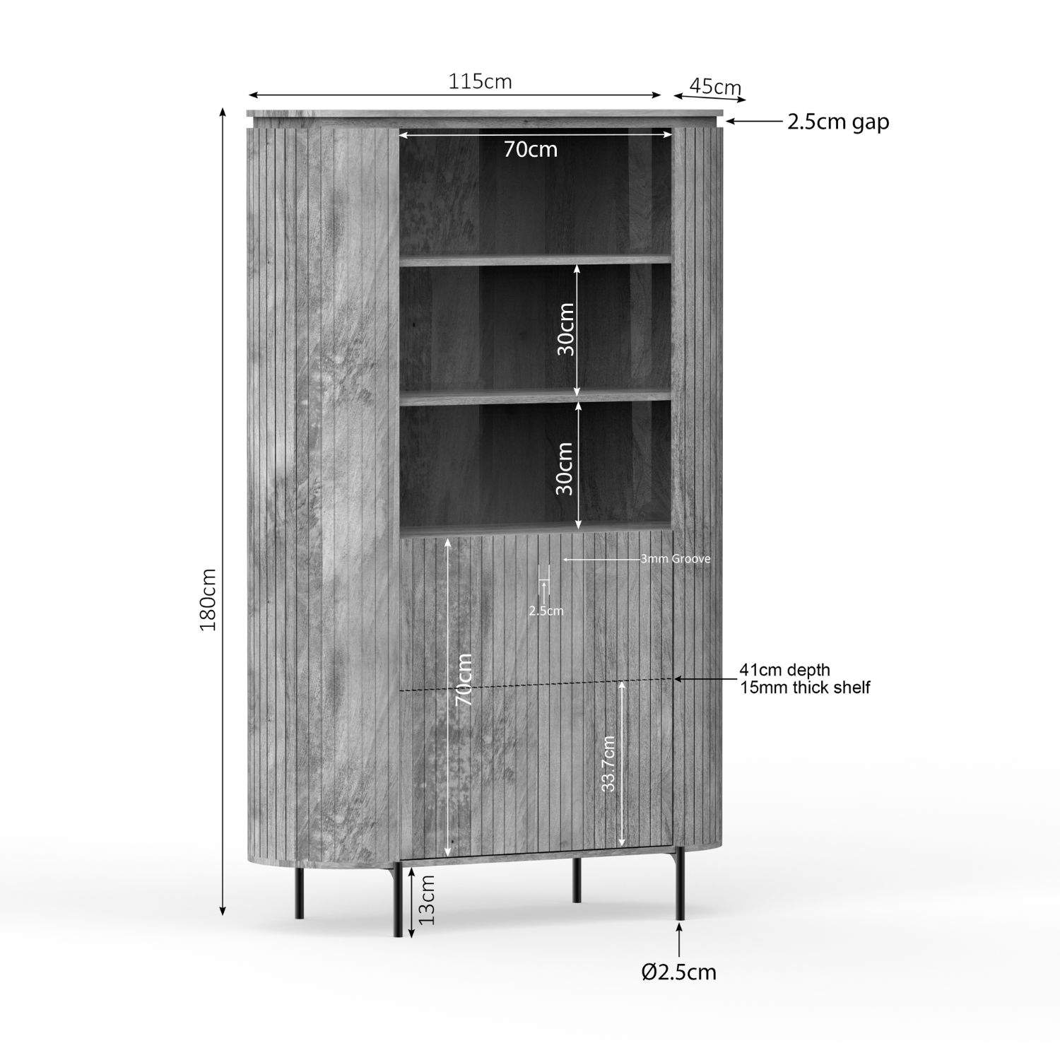 Starfurn Wandkast Solana | 115 cm | Naturel