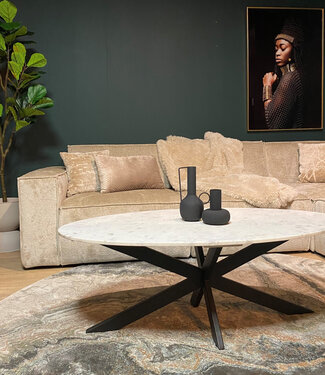 Starfurn Salontafel Faye | Ovaal | Wit marmer