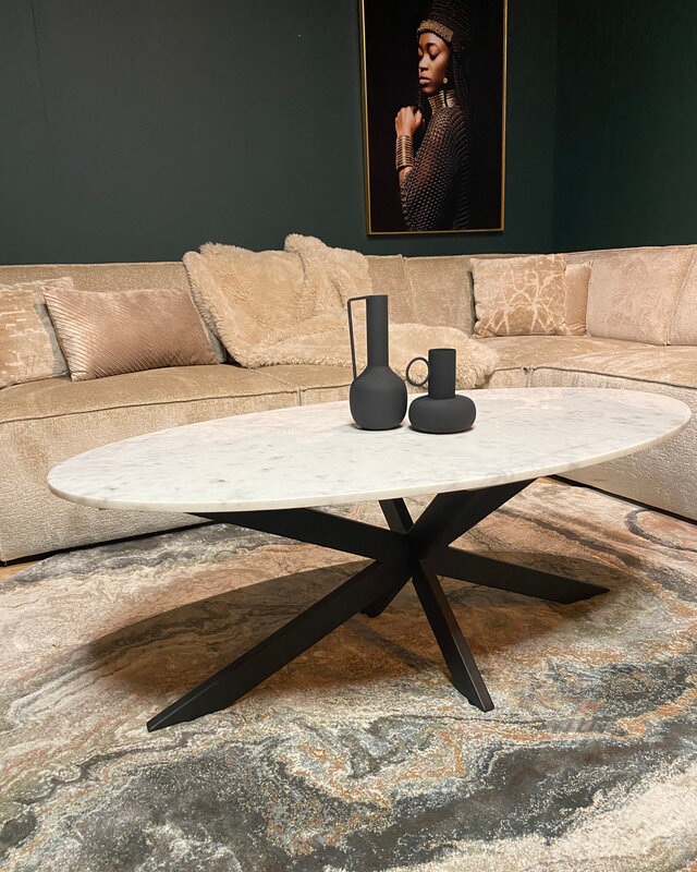 Starfurn Salontafel Faye | Ovaal | Wit marmer