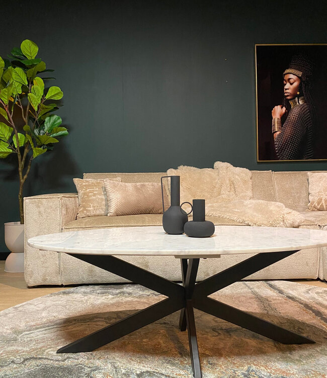 Starfurn Salontafel Faye | Ovaal | Wit marmer