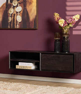 Starfurn Zwevend tv-meubel Ambiance Zwart | 120 cm