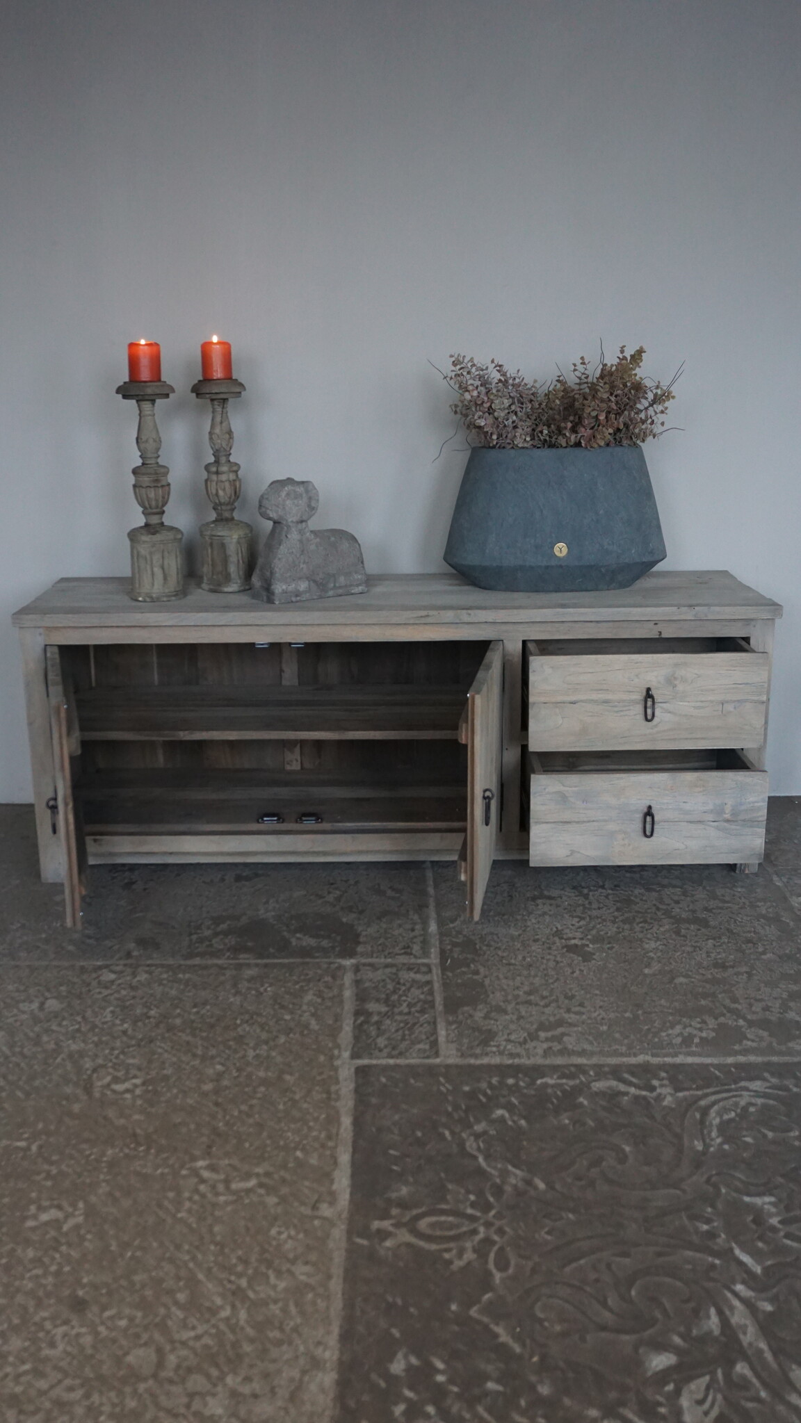 Rene Houtman TV-Meubel Elm | Elmhout | H60 x B160 x D45 cm
