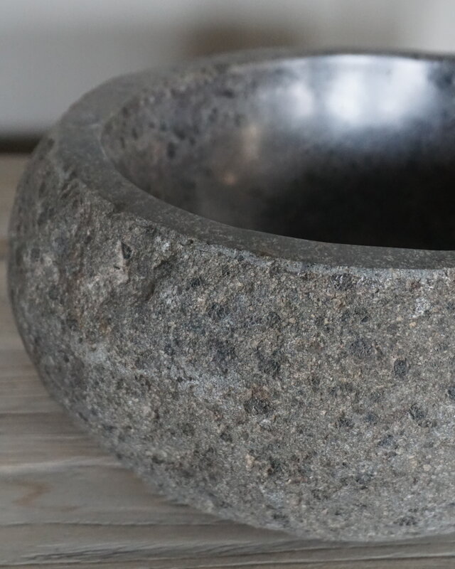 Rene Houtman Kleine Stenen Waskom + Spoelgat | H13 x B28 x D22 cm