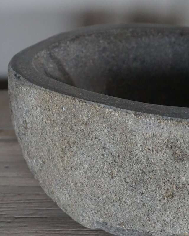 Rene Houtman Kleine Stenen Waskom + Spoelgat | H14 x B27 x D20 cm
