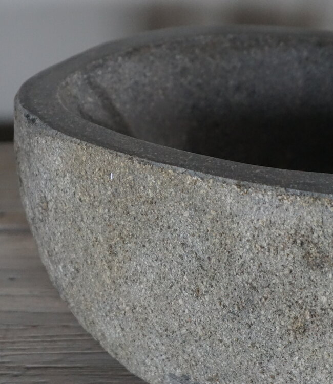 Rene Houtman Kleine Stenen Waskom + Spoelgat | H14 x B27 x D20 cm