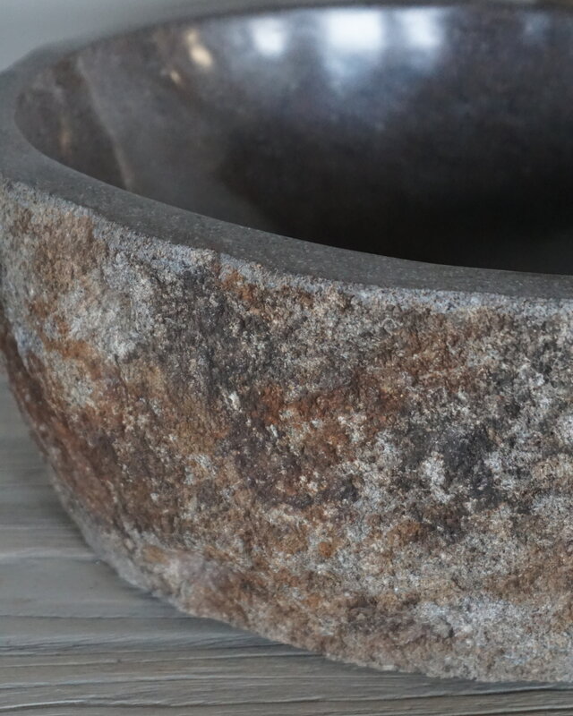 Rene Houtman Kleine Stenen Waskom + Spoelgat | H14 x B30 x D27 cm