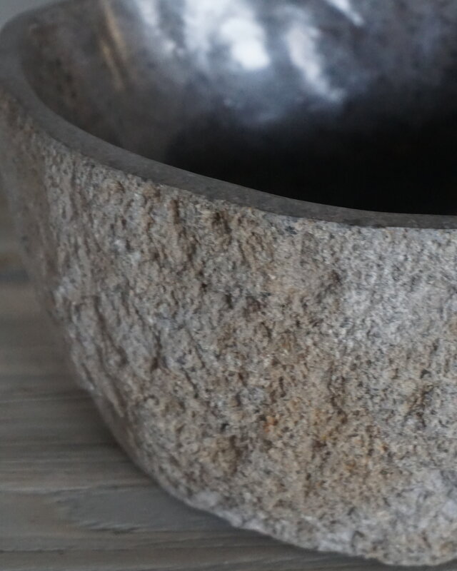 Rene Houtman Kleine Stenen Waskom + Spoelgat | H13 x B25 x D23 cm