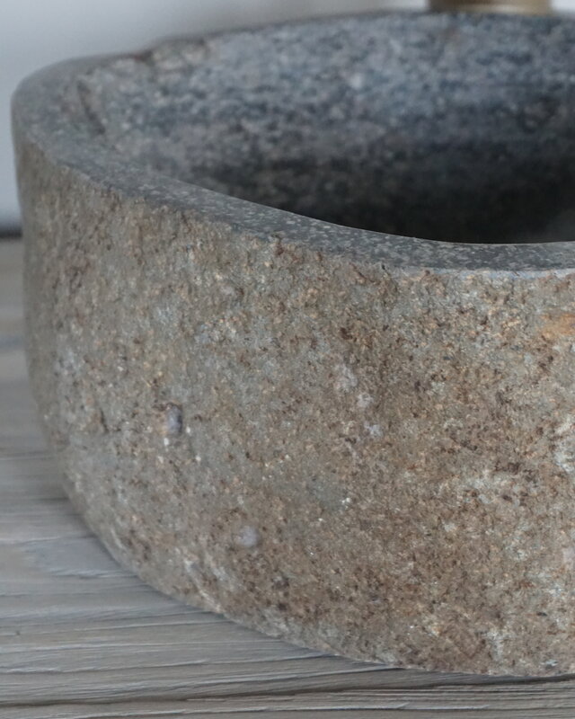 Rene Houtman Kleine Stenen Waskom + Spoelgat | H14 x B26 x D26 cm