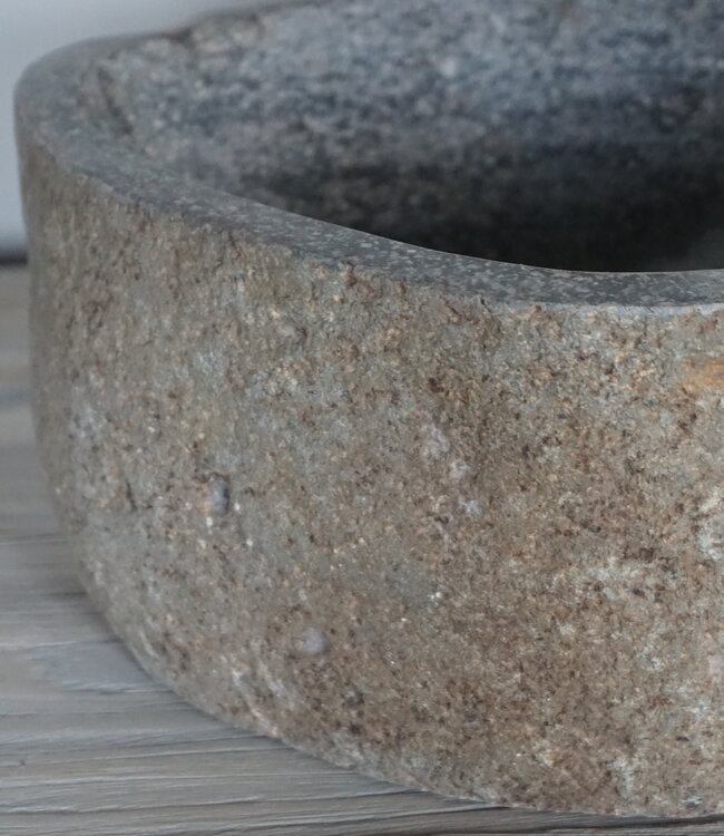 Rene Houtman Kleine Stenen Waskom + Spoelgat | H14 x B26 x D26 cm